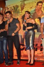 Varun Dhawan and Jacqueline Fernandez at the Trailer Launch of Dishoom in Mumbai on 1st June 2016